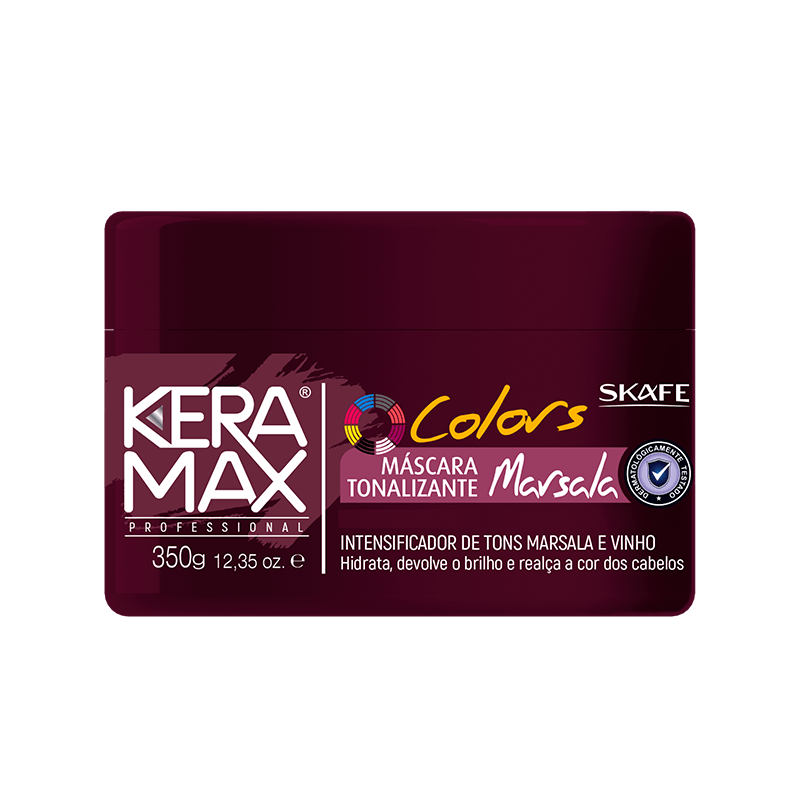 CX C/ 6 UNIT - Máscara Tonalizante Marsala Keramax Colors 350g