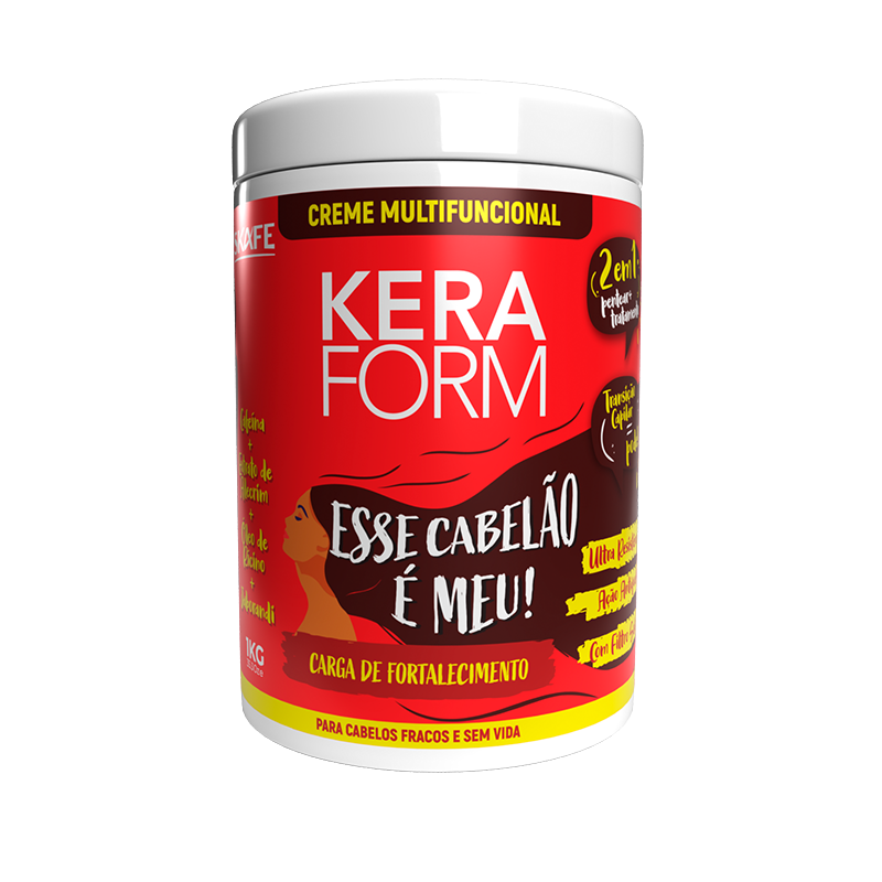 CX C/ 6 UNIT - Creme Multifuncional Keraform Esse cabelão é meu 1Kg