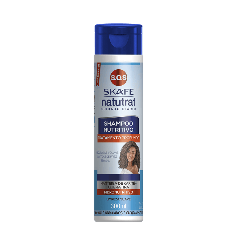 CX C/ 6 UNIT - Shampoo Nutritivo Natutrat S.O.S Cuidado Diário 300ml