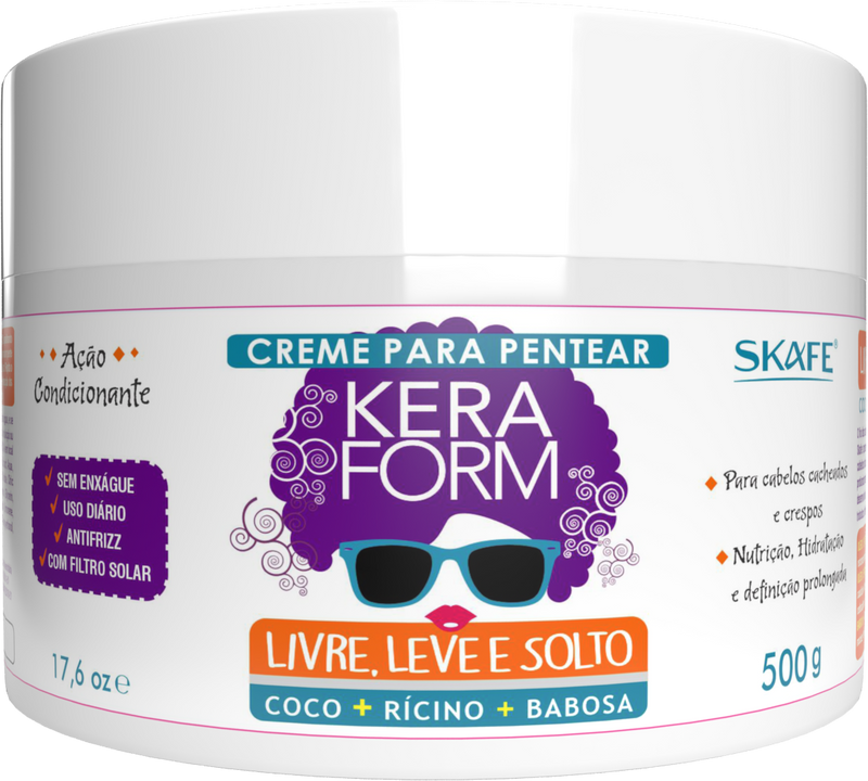 Creme para Pentear Keraform Livre, Leve e Solto 500g