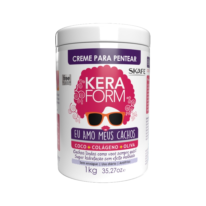 Creme para Pentear Keraform Eu Amo Meus Cachos 1kg