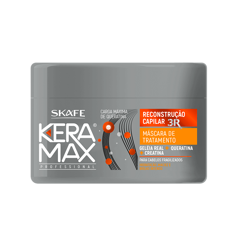 CX C/ 6 UNIT -  Máscara de Tratamento Keramax Reconstrução Capilar 350g