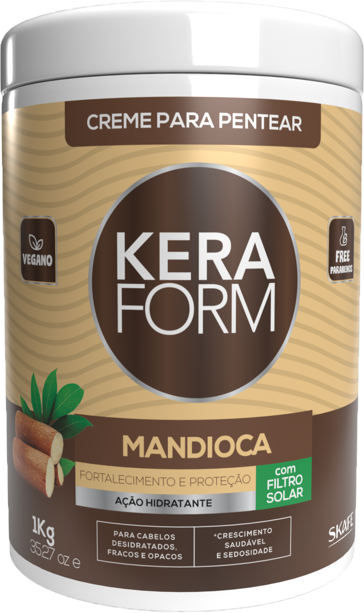 CX C/ 6 UNIT - Creme para Pentear Keraform Mandioca 1kg