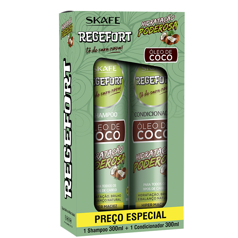 Conjunto Regefort Hidratação Poderosa Óleo de Coco 600ml