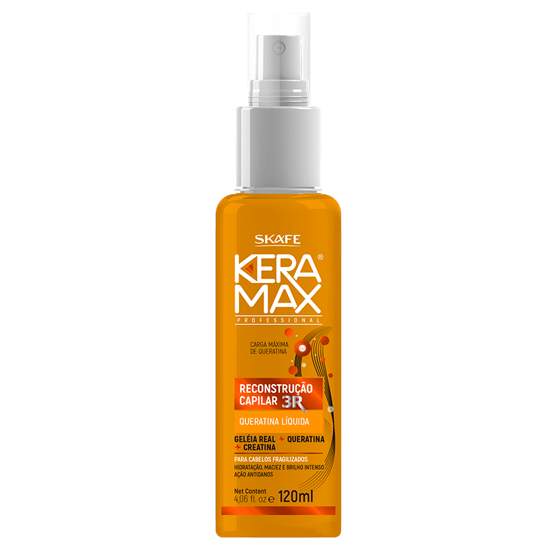 CX C/ 12 UNIT - Queratina Líquida Keramax Reconstrução Capilar 120ml